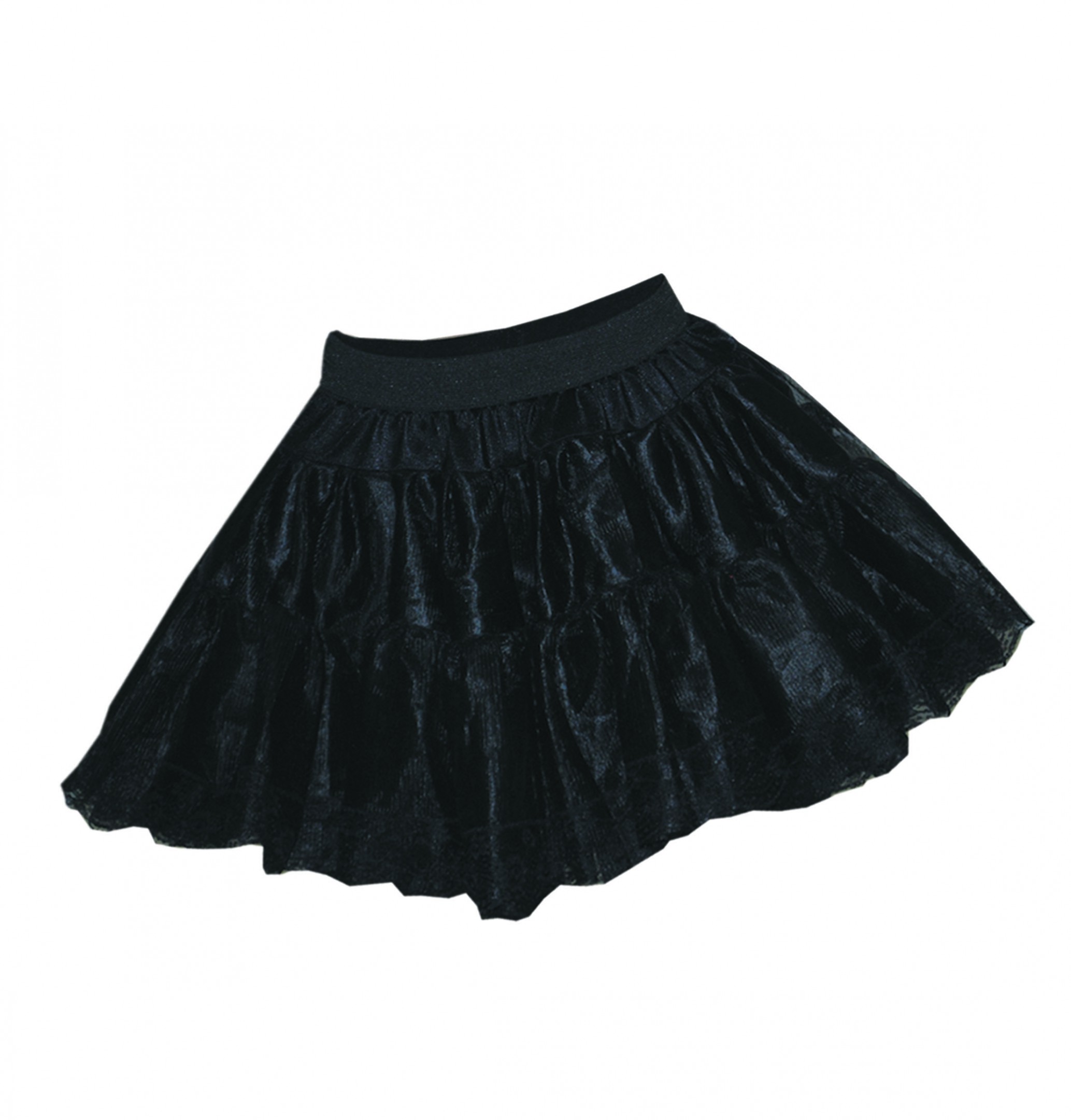 Petticoat zwart met extra volume one size - bij party-time.nl