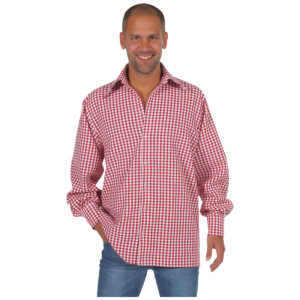 Tiroler blouse rood / wit brabant bont