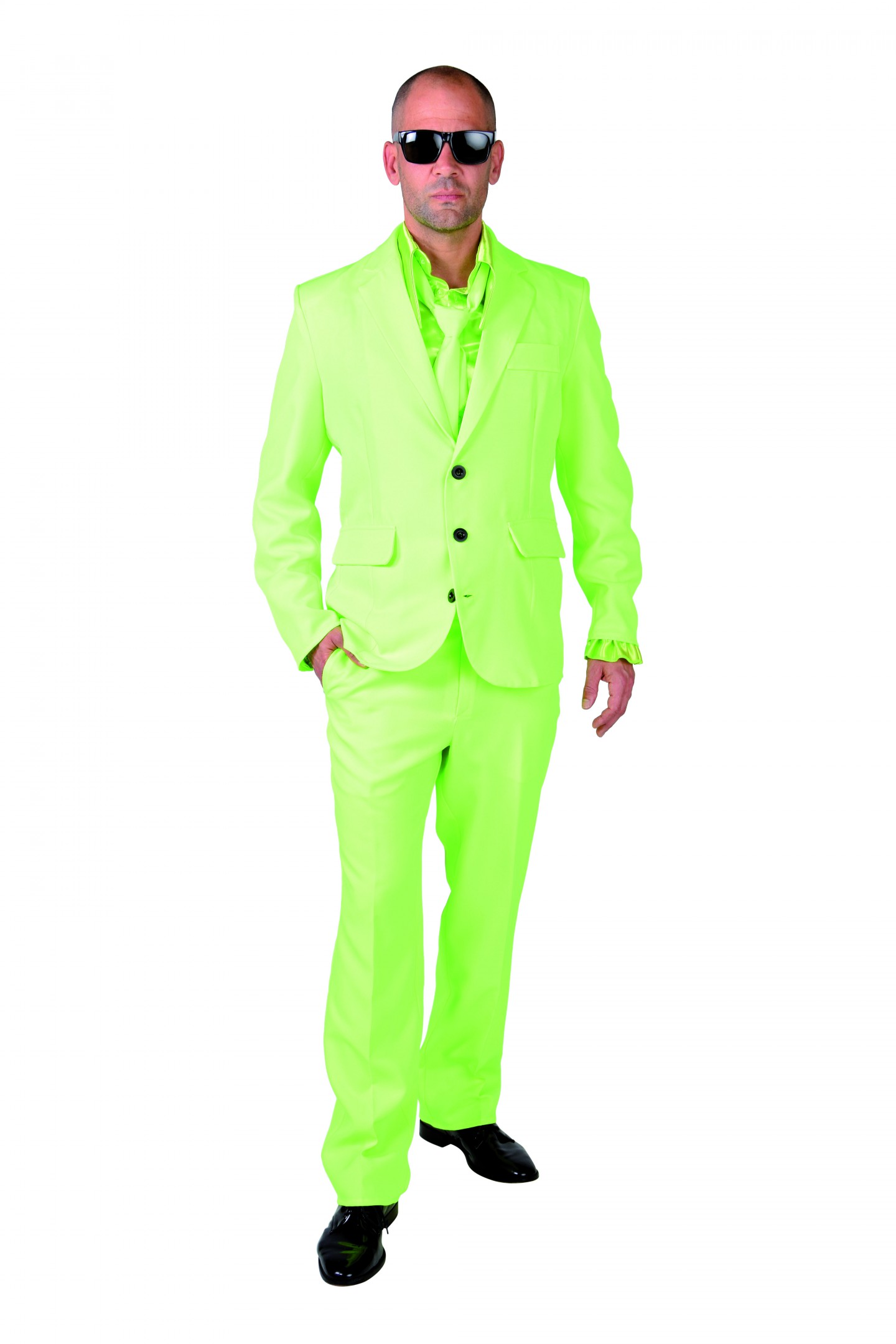 Magic suit new fluor groen groen bij party-time.nl