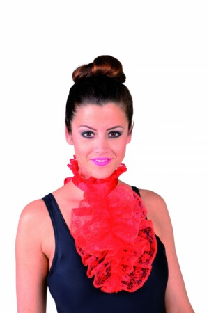 Jabot luxe kant rood-0