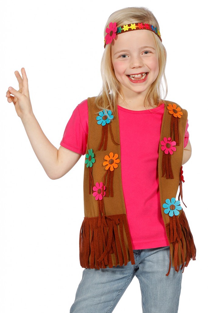 Hippie vest meisje met haarband-0