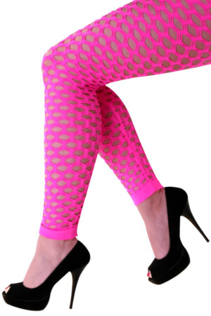 Dames naadloze gaten pink stretch legging-0