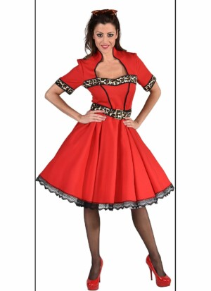 50's jurk sheeba/rood