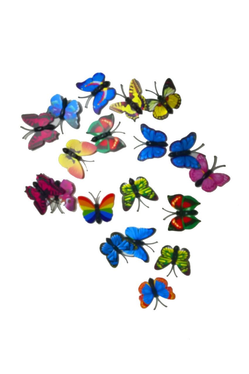 Decoratie vlinders assorti stuks | Feestwinkel Party-Time