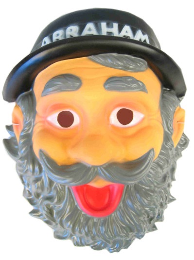 Masker abraham met hoed plastic